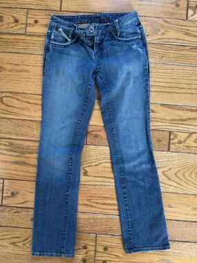 Armani Exchange Women's Dark Blue Straight-Leg Jeans